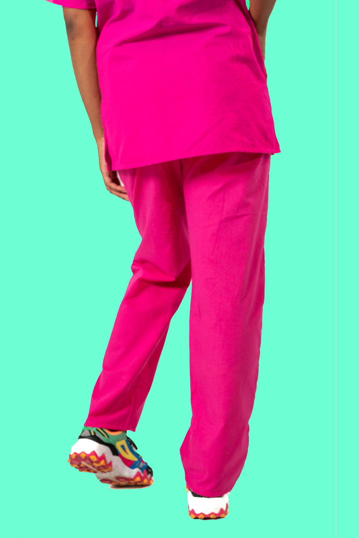 Dark Pink Scrub Set