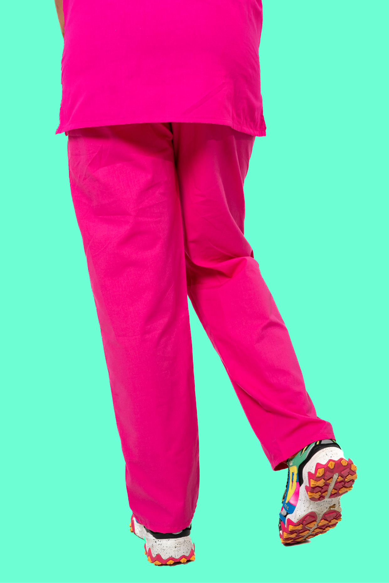 Dark Pink Scrub Set