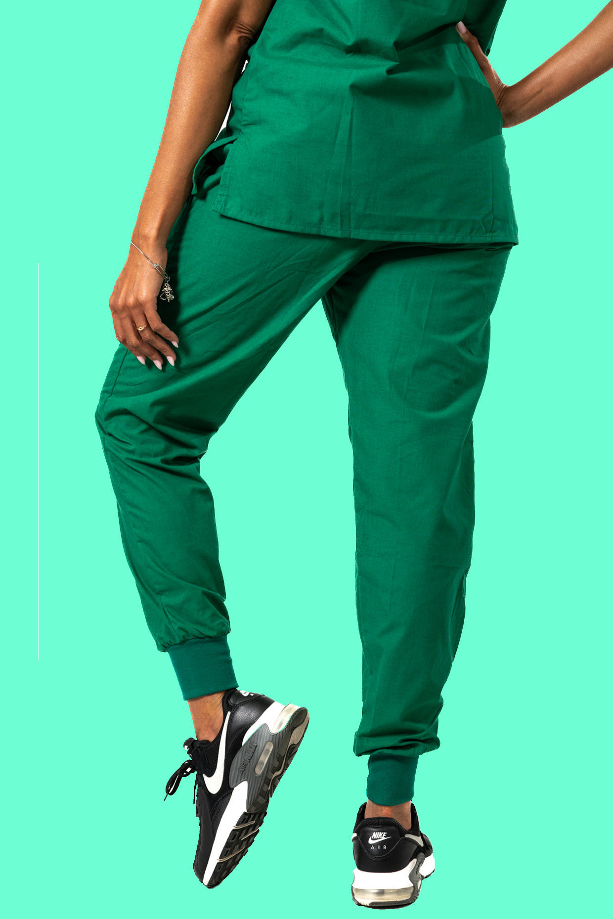 Light Hunter Green Scrub Pant