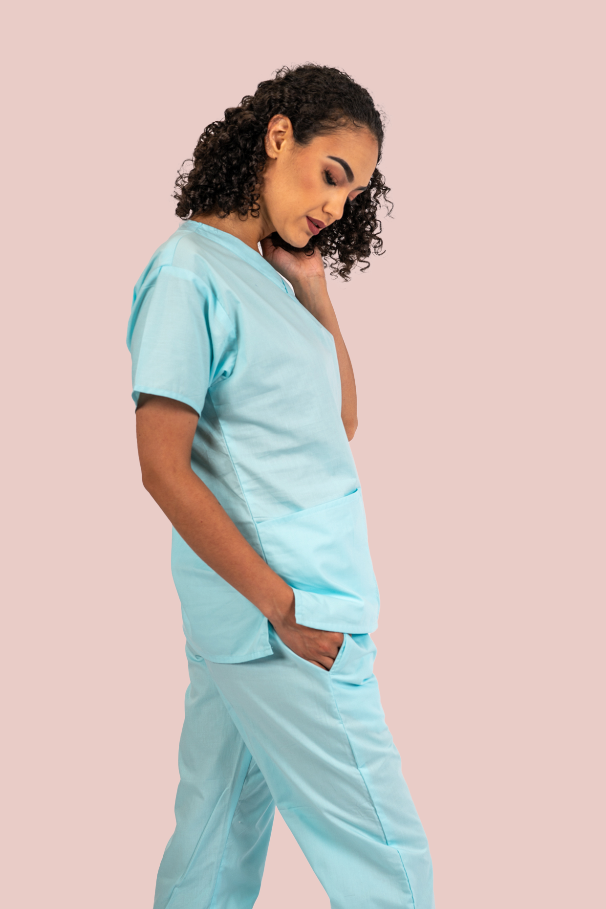 Light Caribbean Blue Scrub Pant