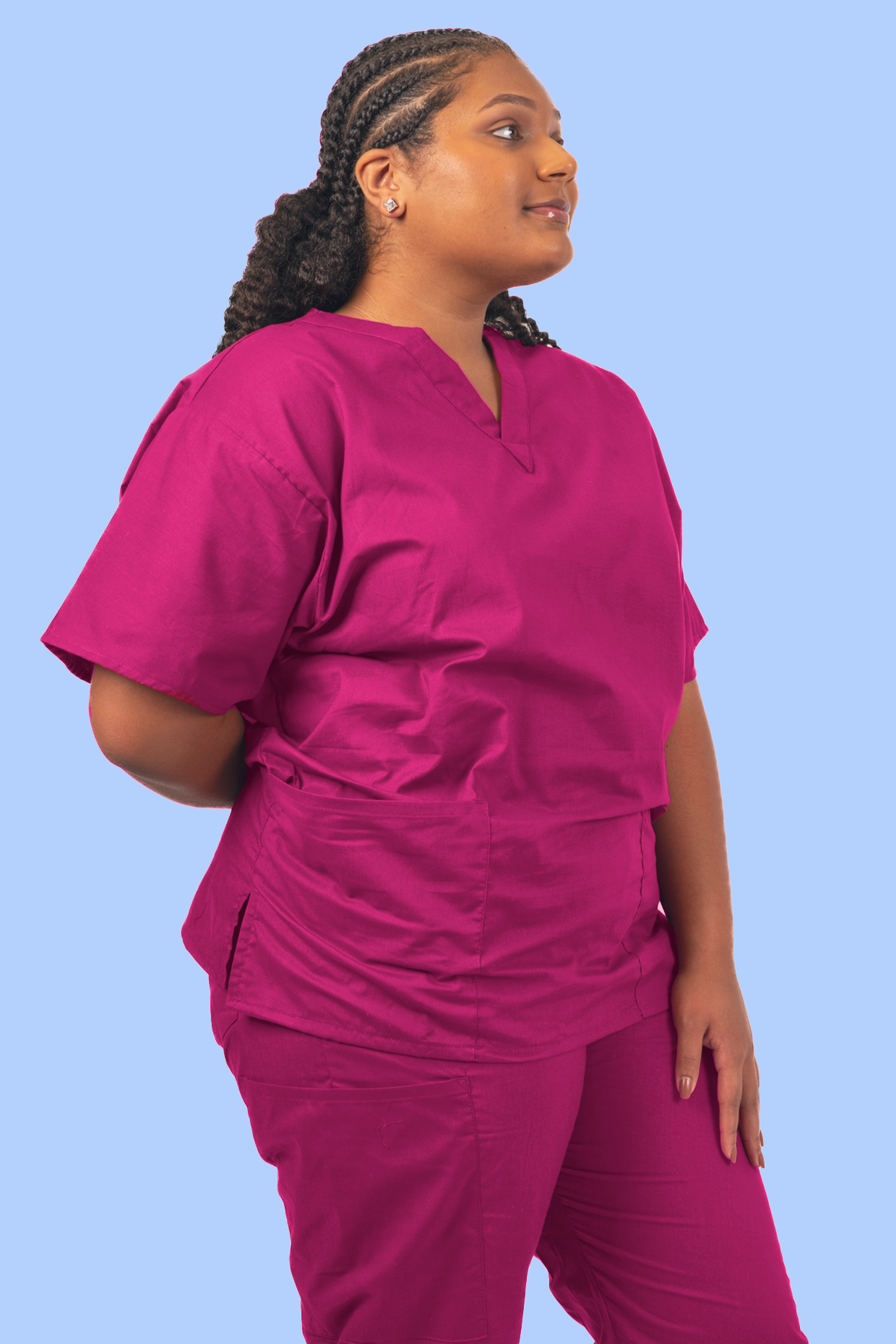 Raspberry Scrub Top