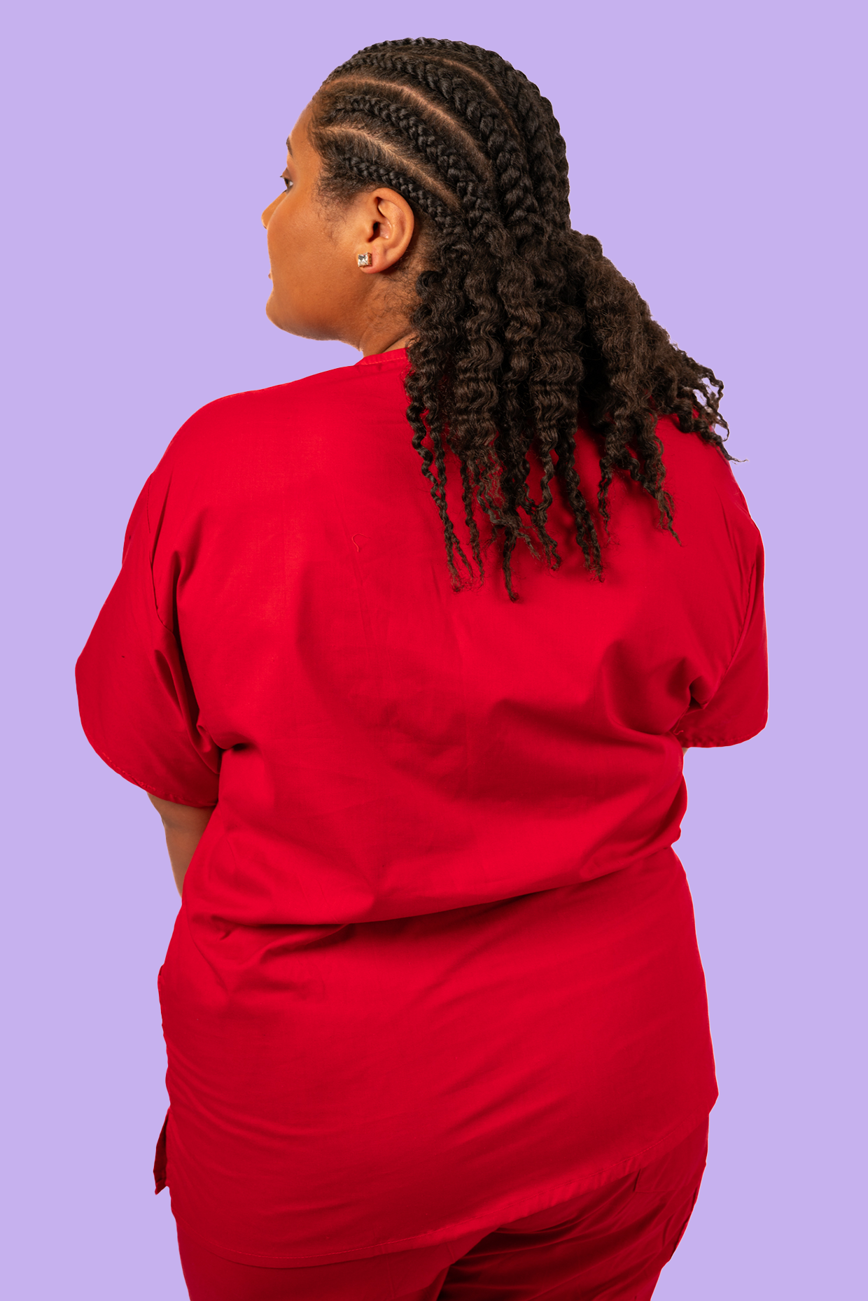 Red Scrub Top