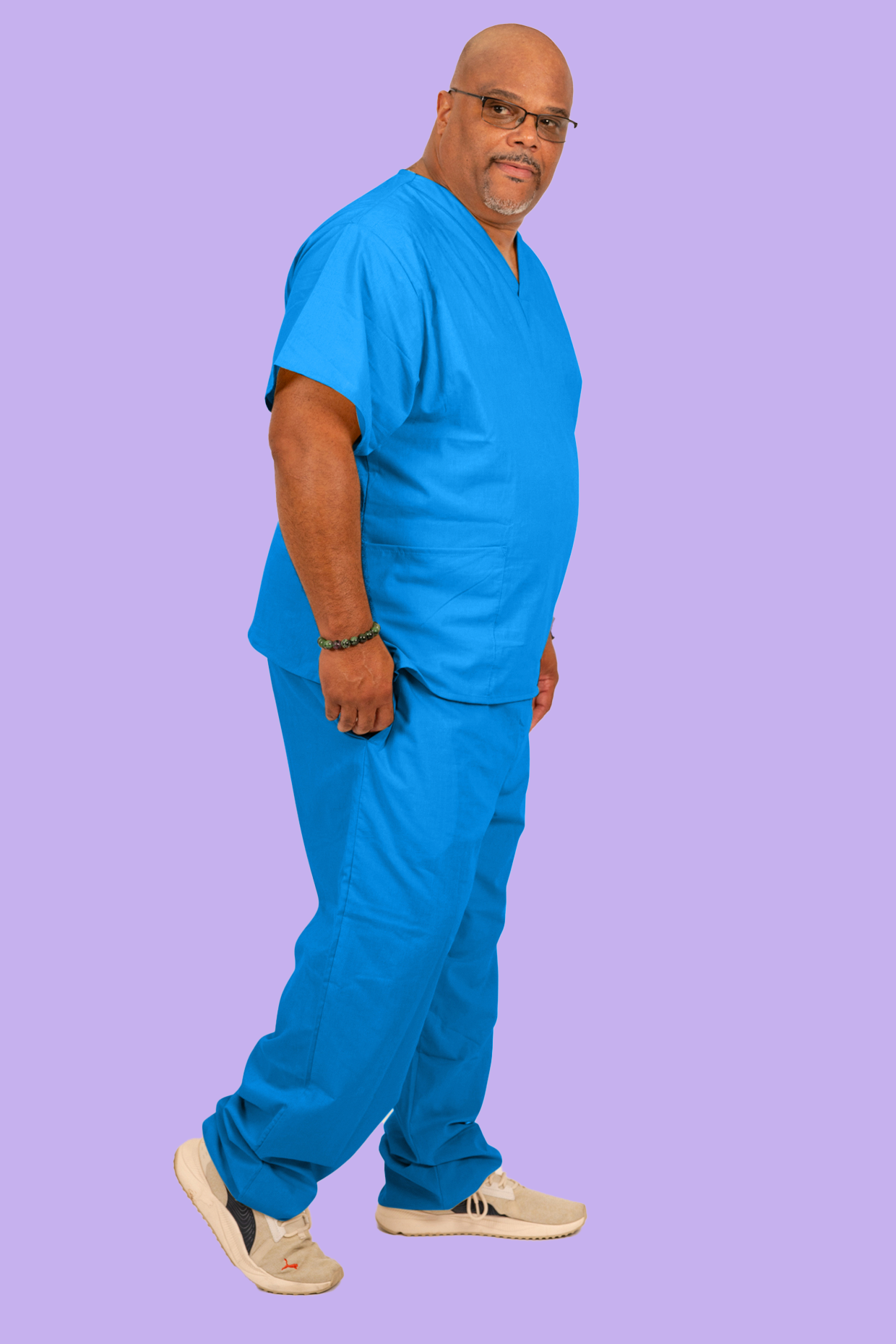 Men's Turquoise Scrub Set