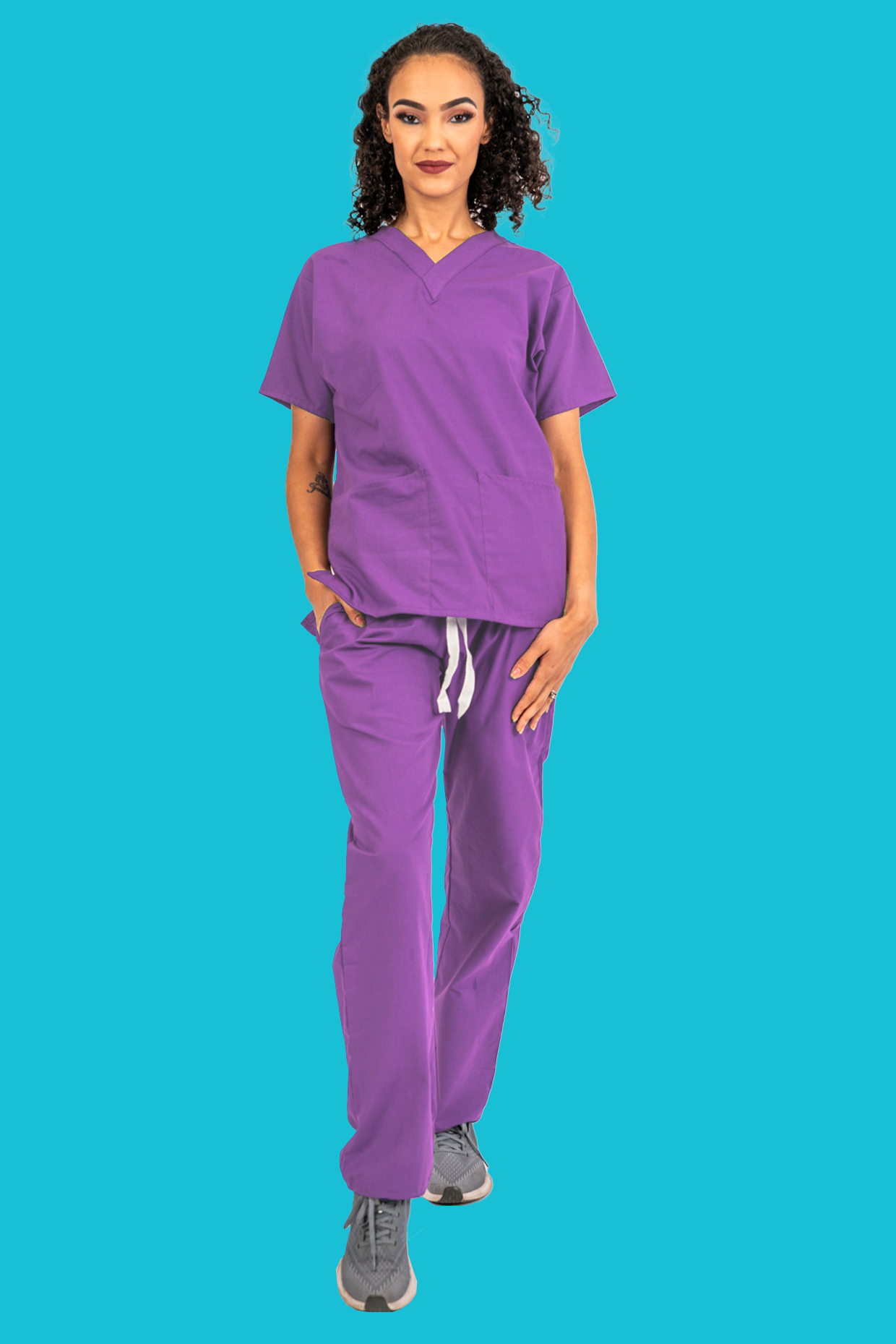 Violet Scrub Set