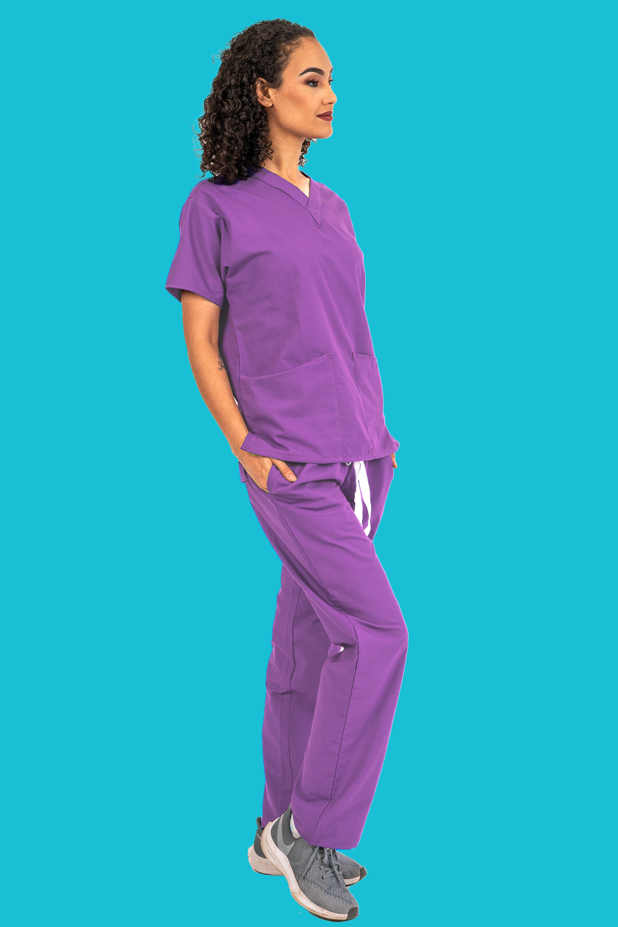 Violet Scrub Set