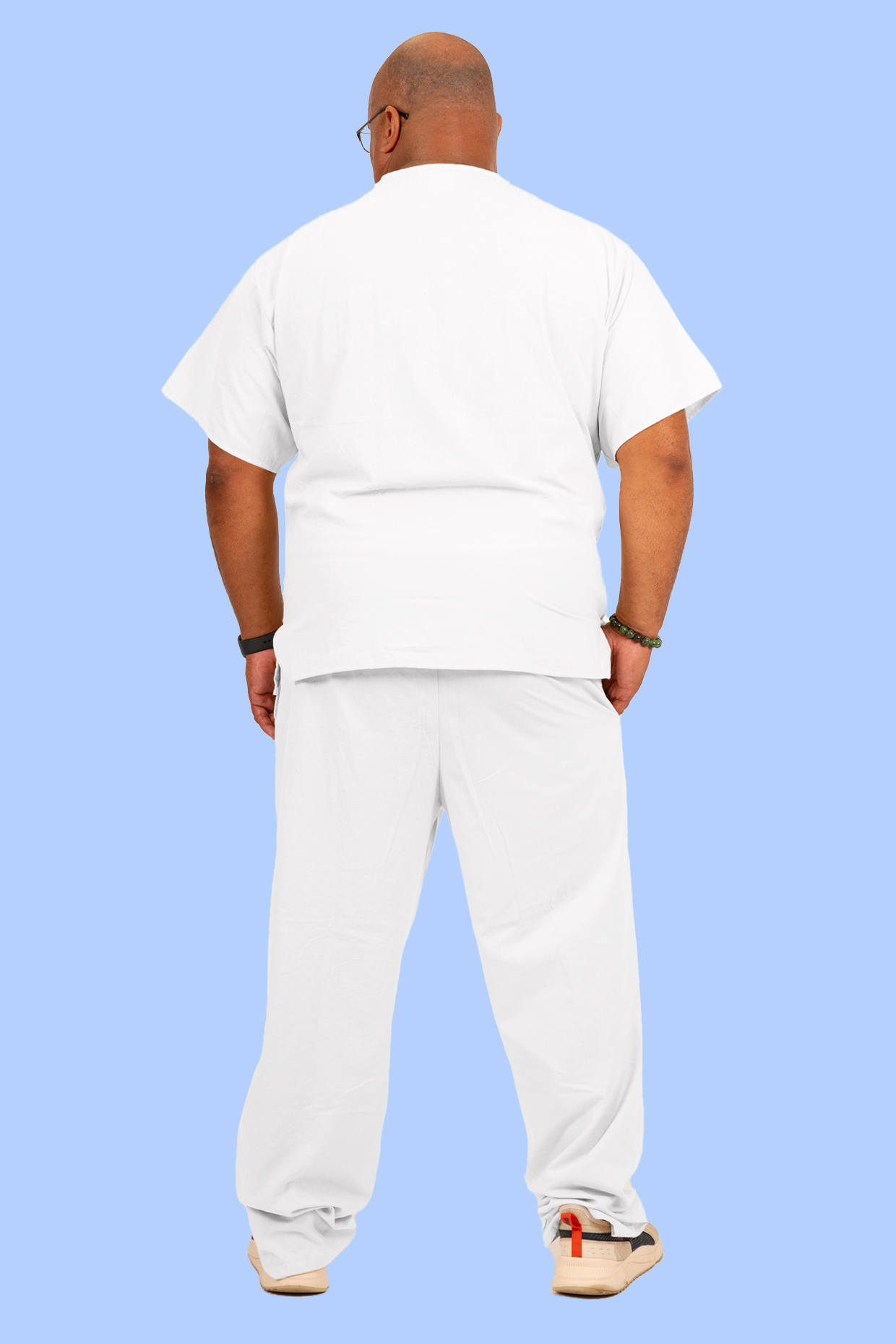 Men's White Scrub Set