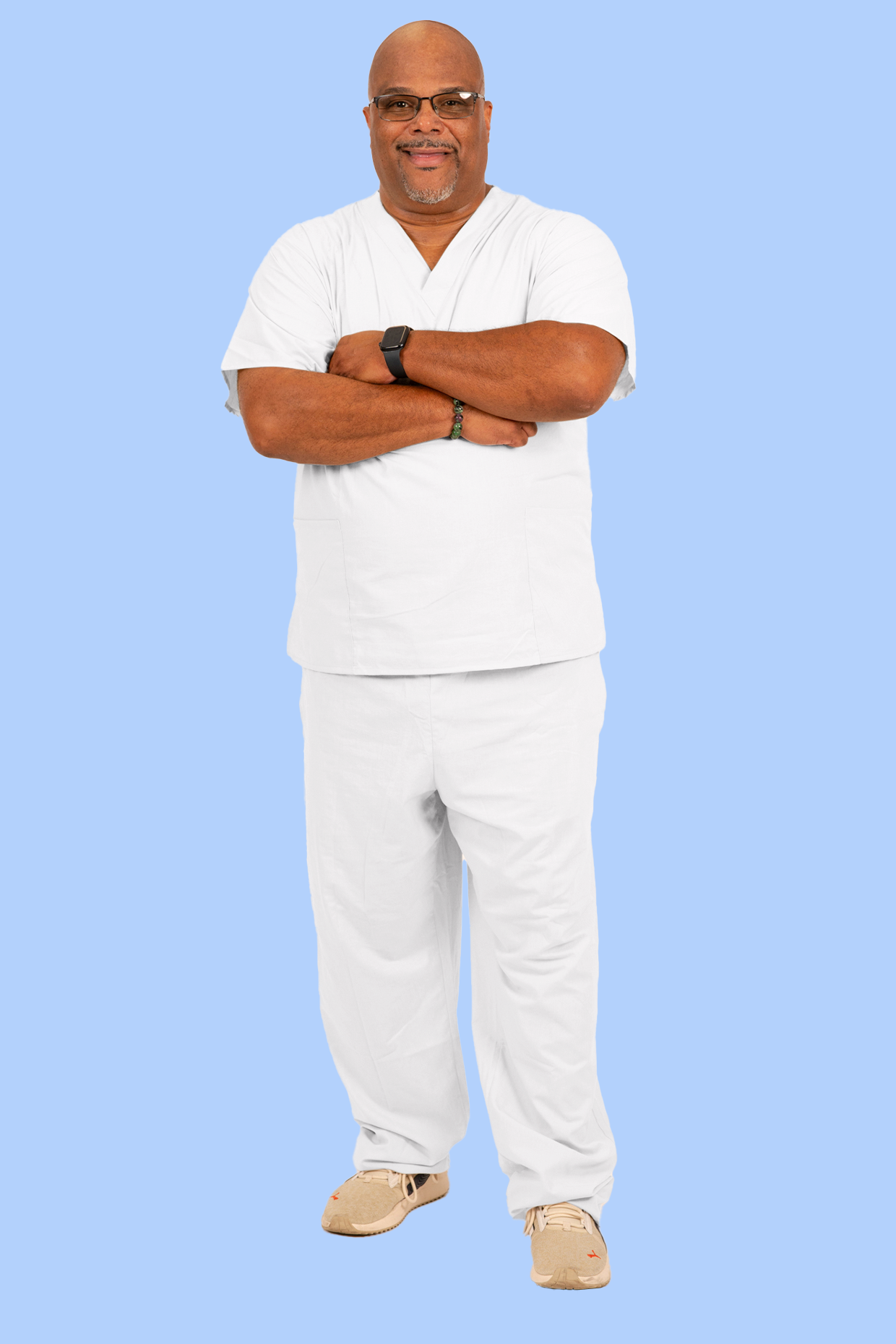 Men's White Scrub Set