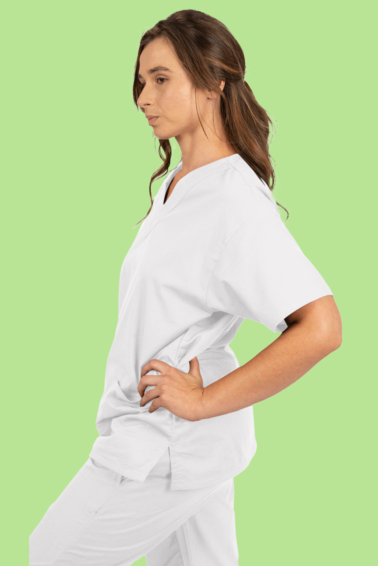 White Scrub Top