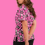 Breast Cancer Awareness Print Scrub Top