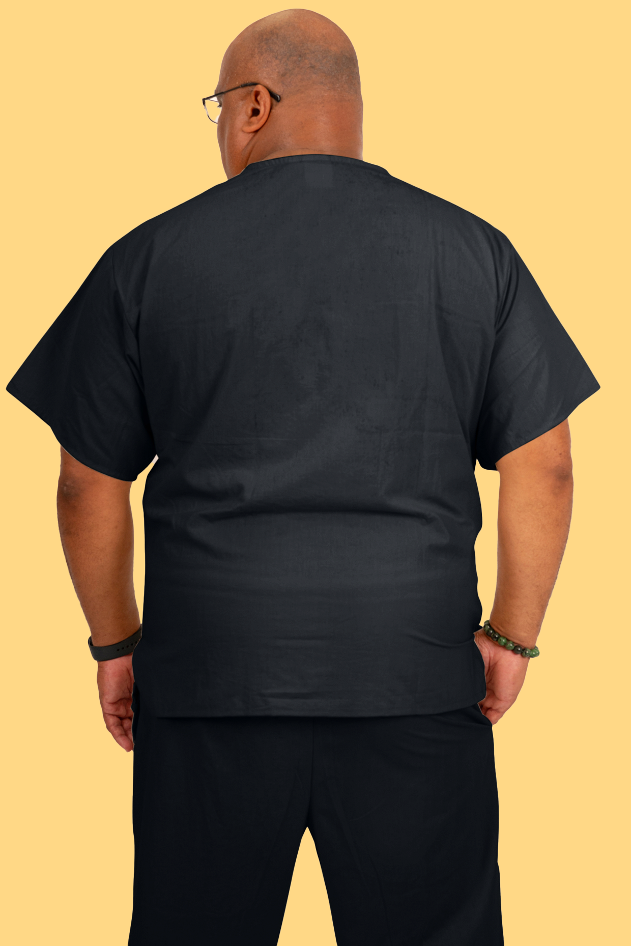 Men's Black Scrub Top