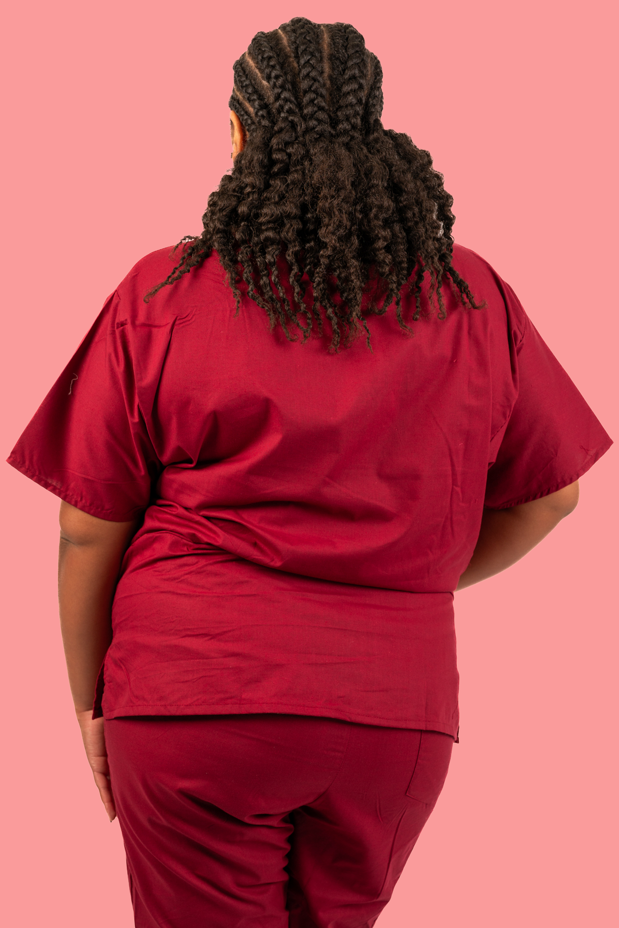 Burgundy Scrub Top