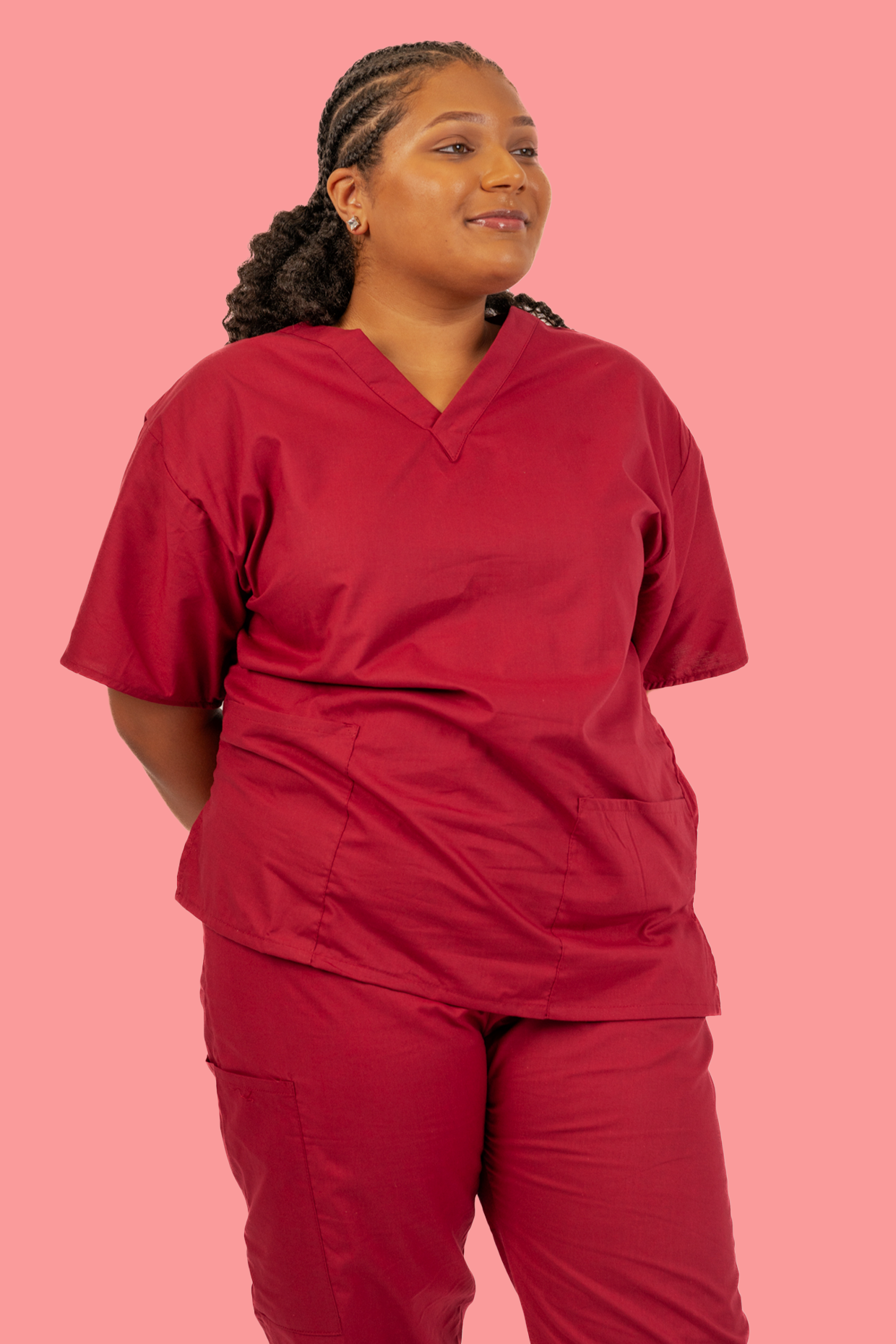 Burgundy Scrub Set