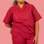 Burgundy Scrub Top