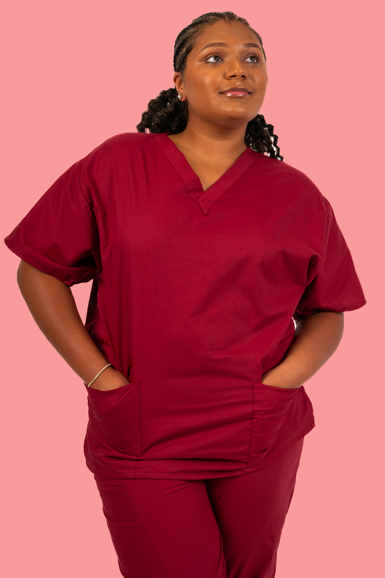 Burgundy Scrub Set