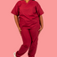 Burgundy Scrub Pant