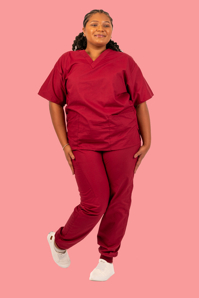 Burgundy Scrub Pant