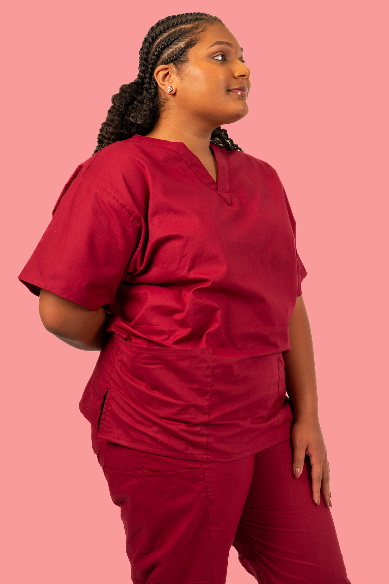 Burgundy Scrub Set