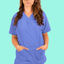 Ceil Blue Scrub Top