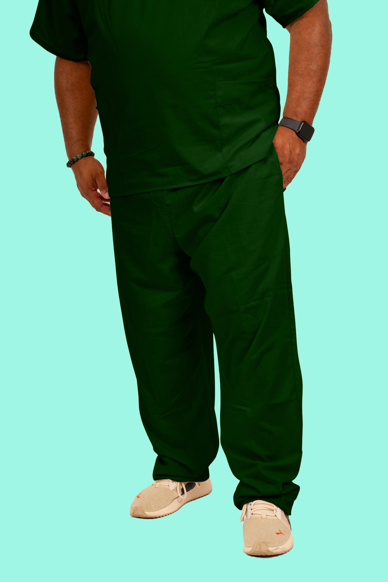 Men's Dark Hunter Green Scrub Pant