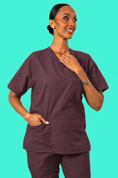 Eggplant Scrub Top