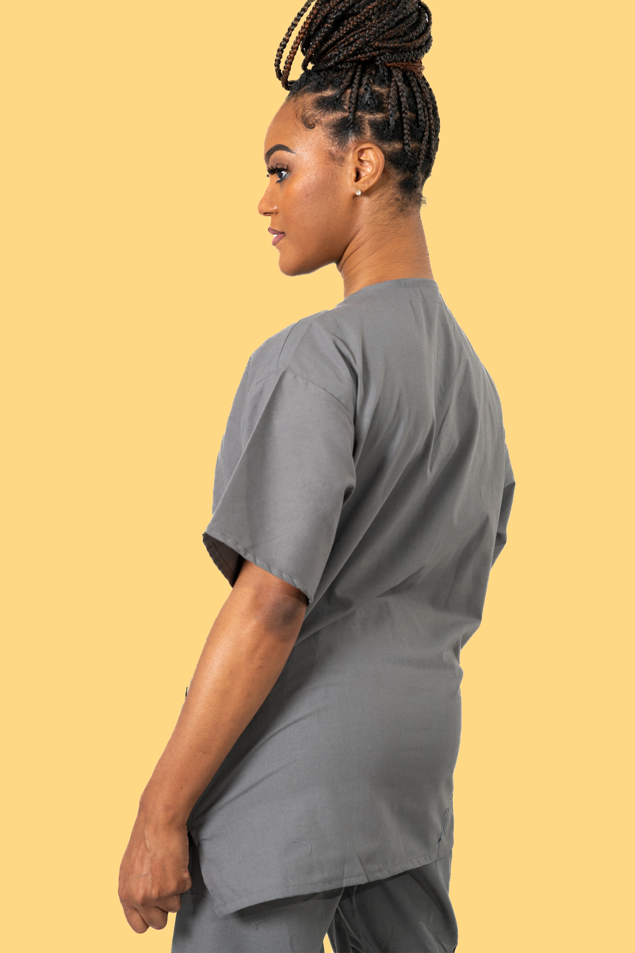 Grey Scrub Top