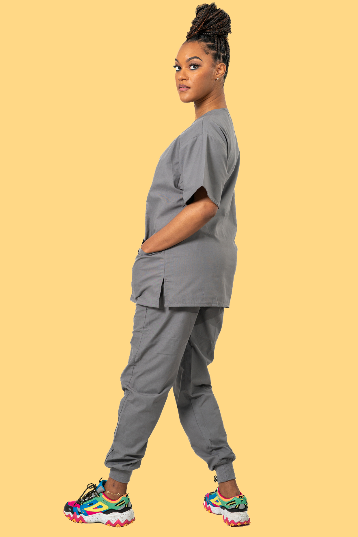 Grey Scrub Set