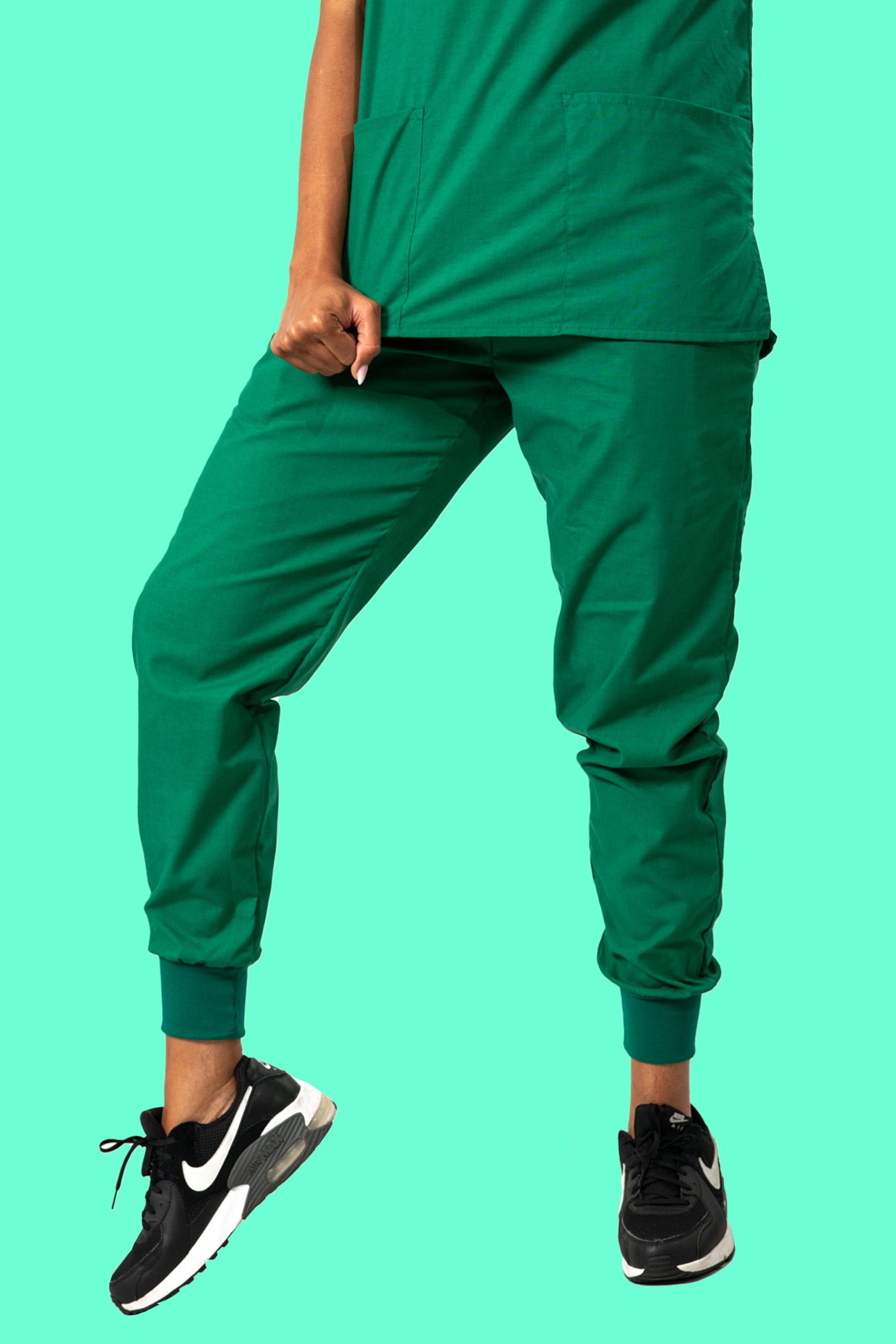 Light Hunter Green Scrub Set