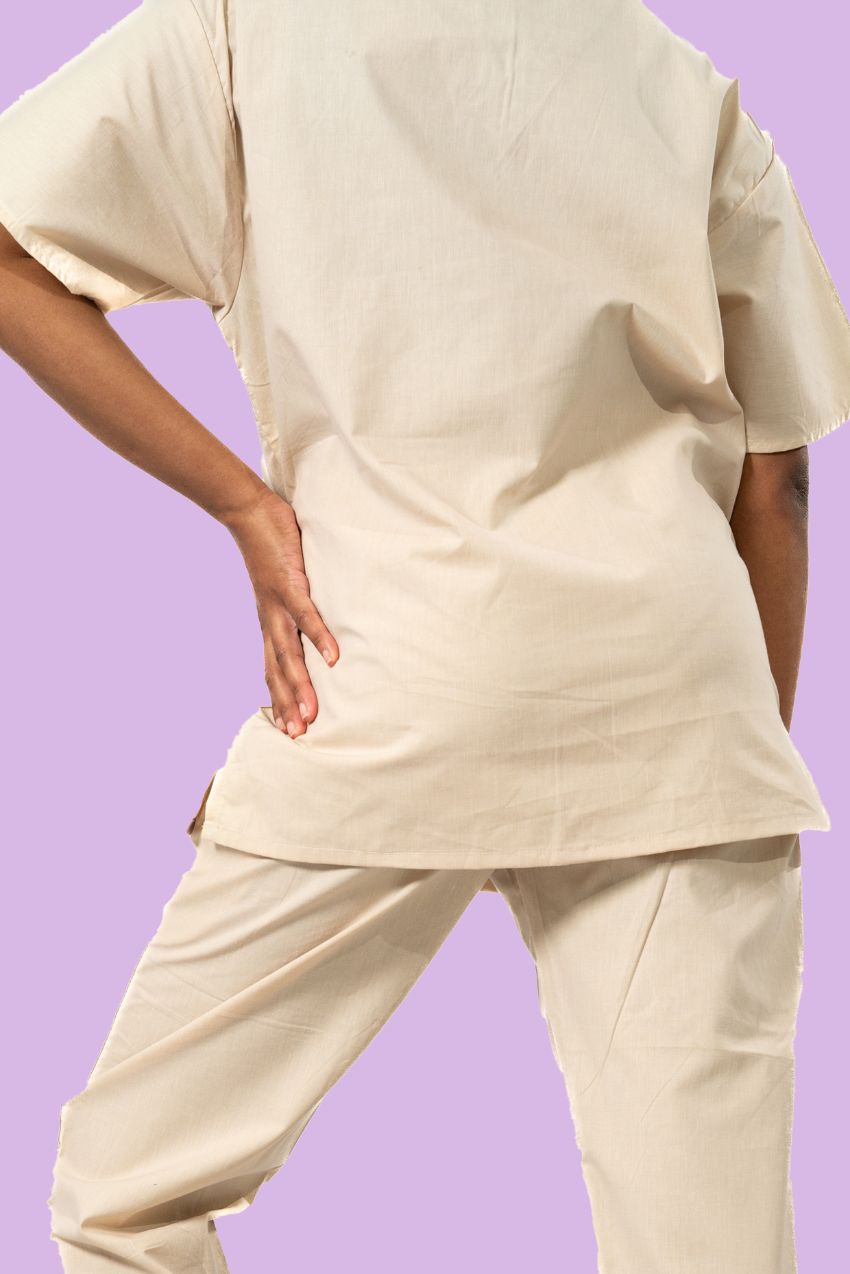 Khaki Scrub Top