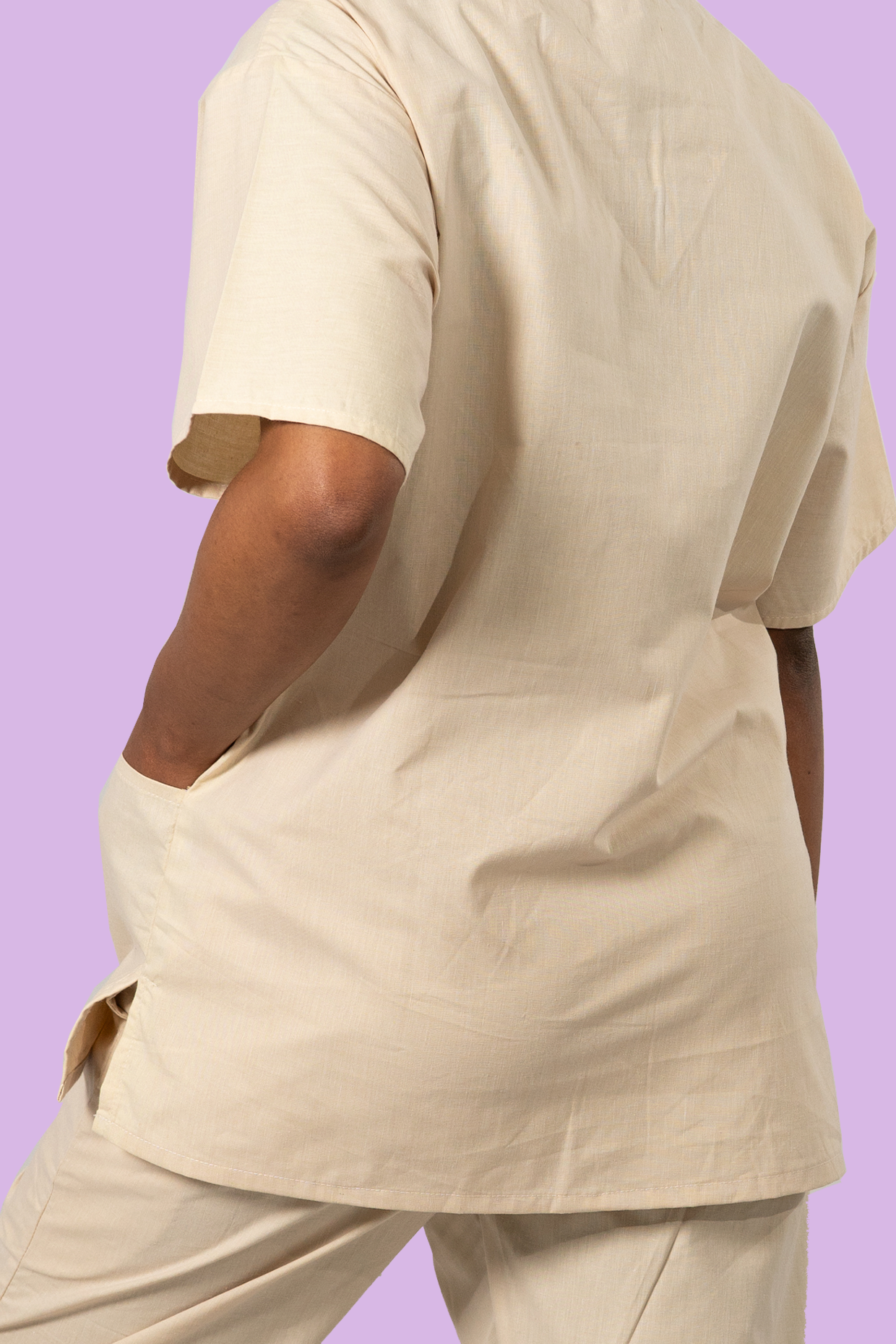 Khaki Scrub Top