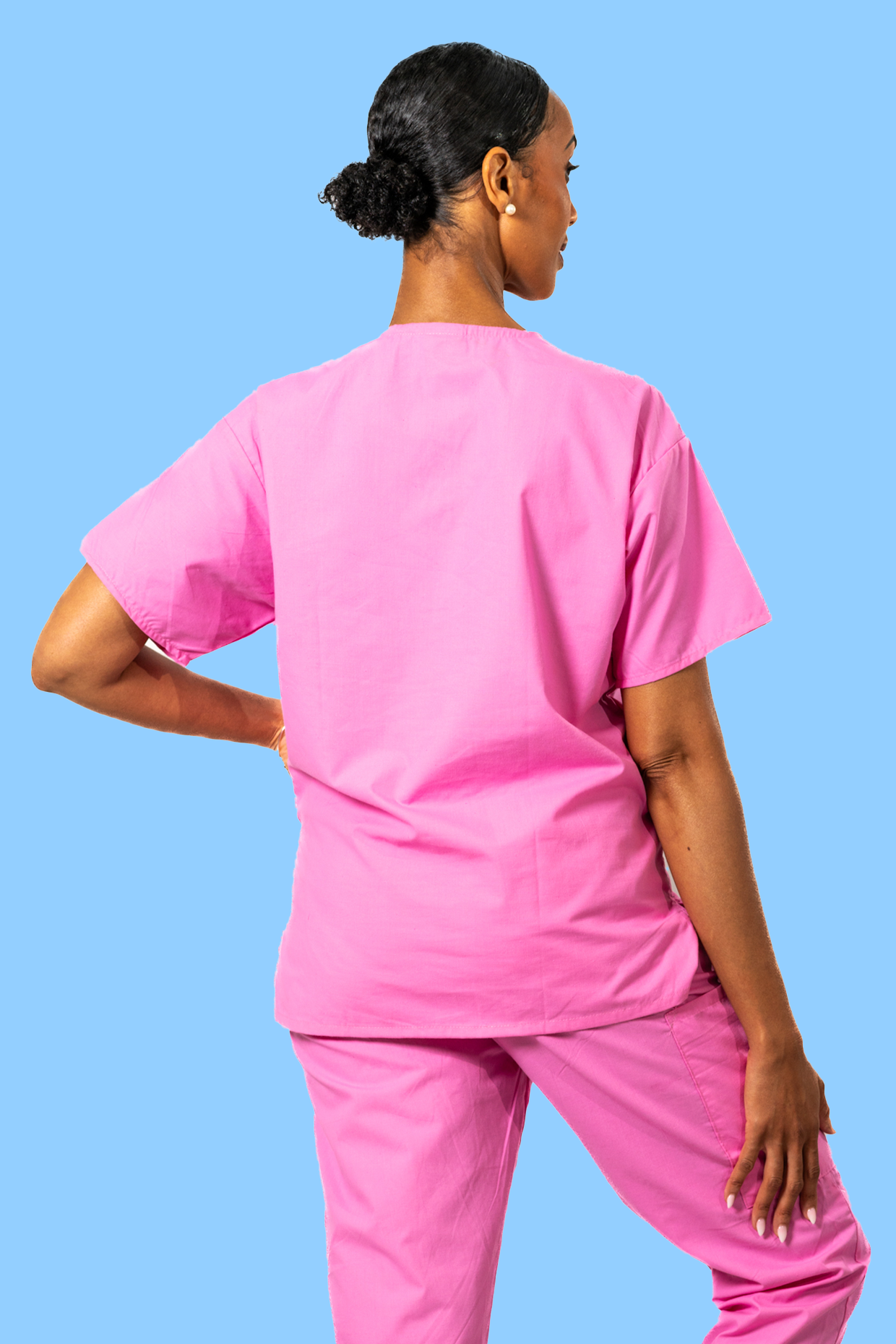 Light Pink Scrub Top