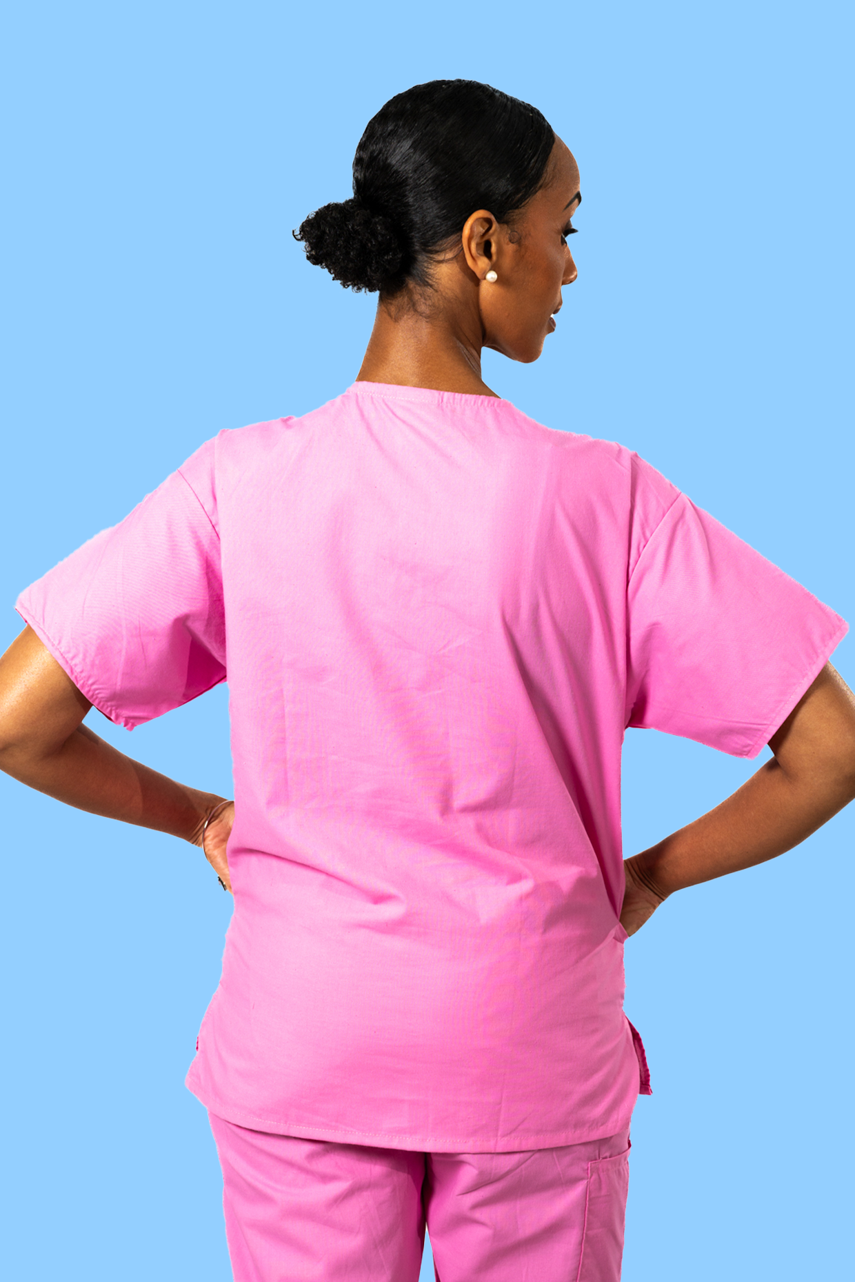 Light Pink Scrub Top