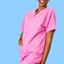 Light Pink Scrub Top