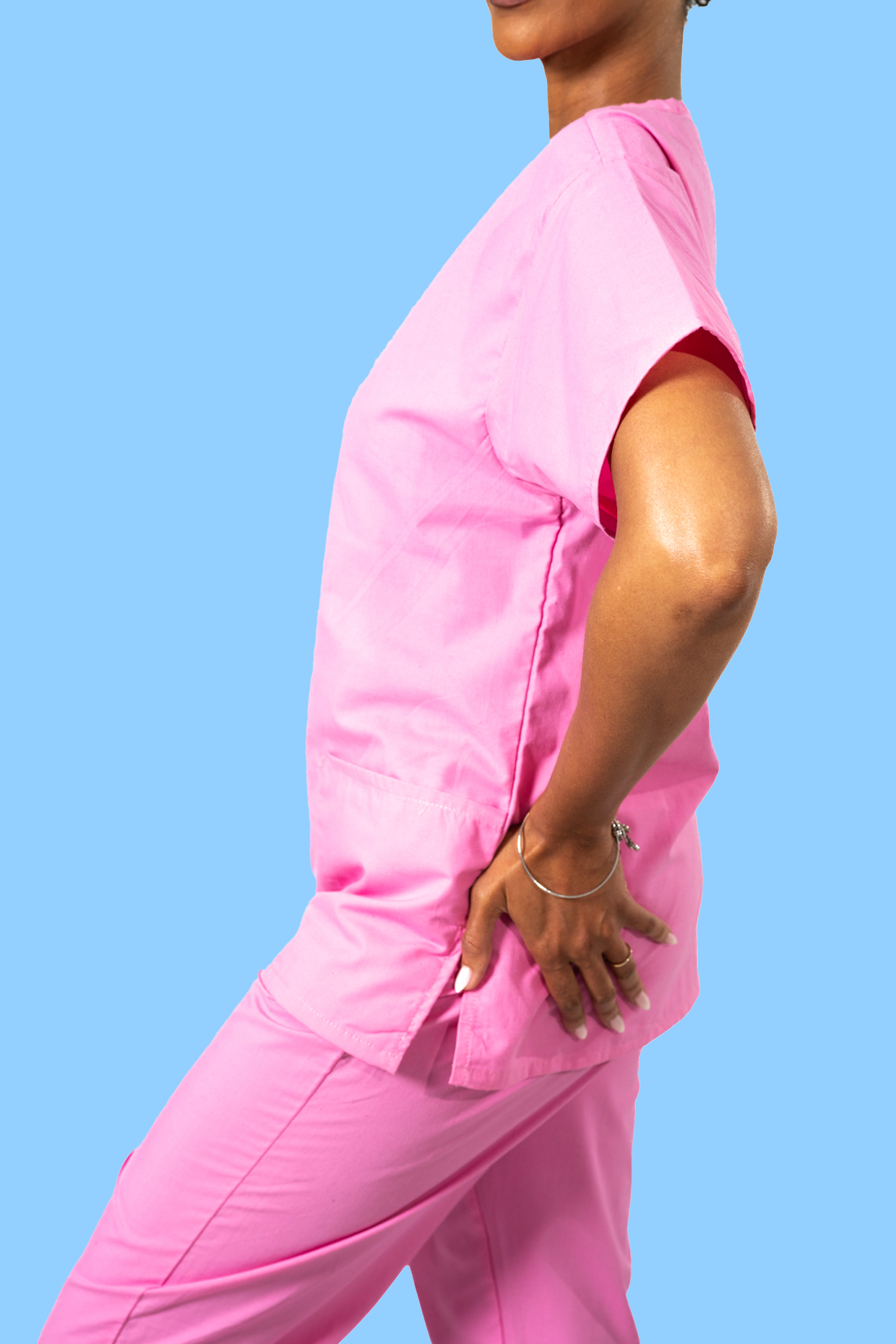 Light Pink Scrub Top