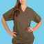 Light Brown Scrub Top