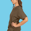 Light Brown Scrub Top