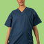 Navy Scrub Top