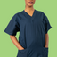 Navy Scrub Top