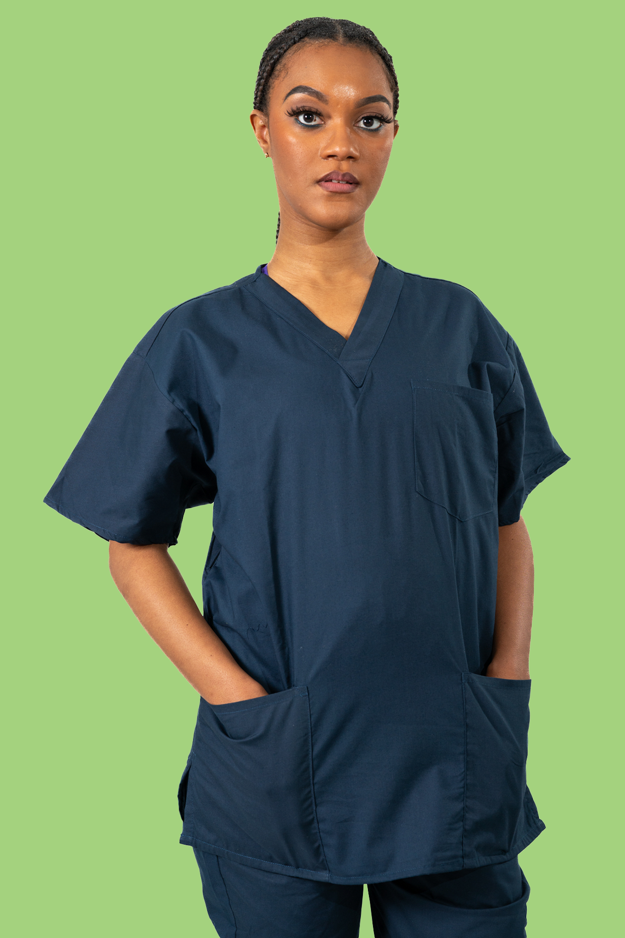 Navy Scrub Top