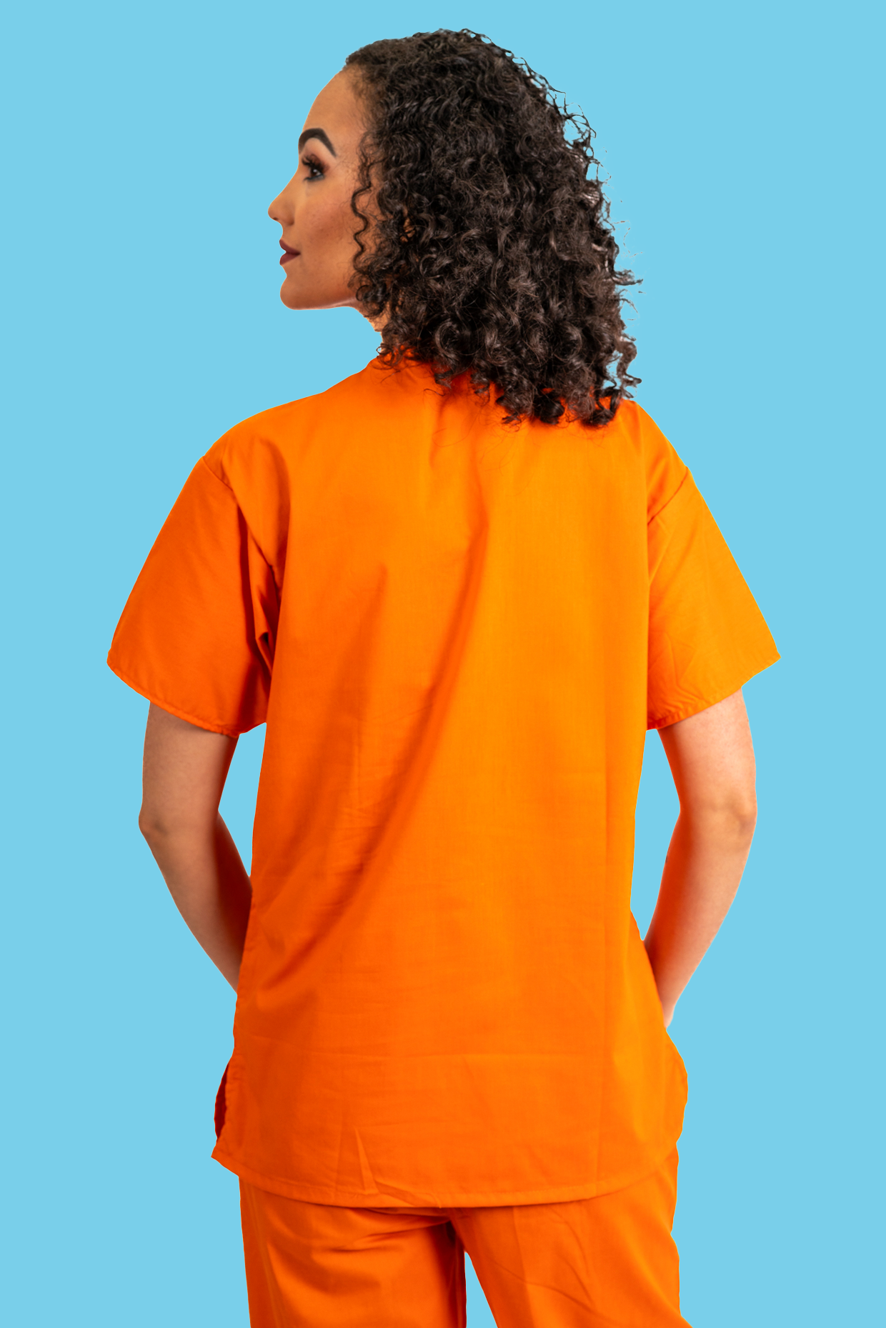 Orange Scrub Top