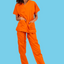 Orange Scrub Set