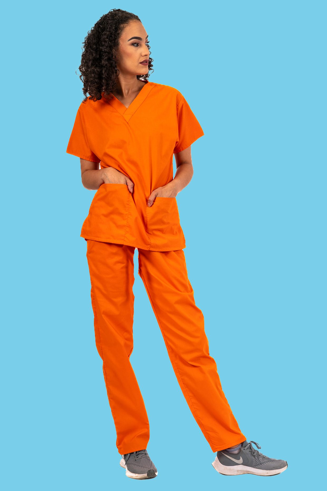 Orange Scrub Set