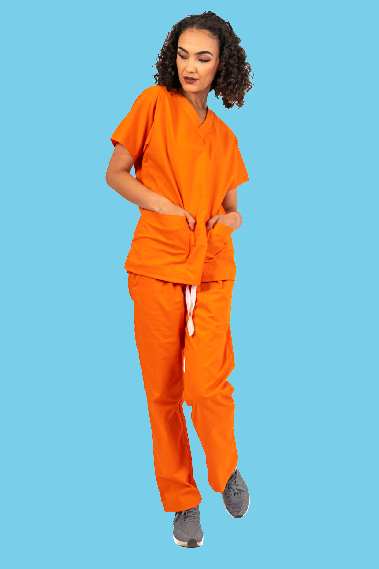 Orange Scrub Set