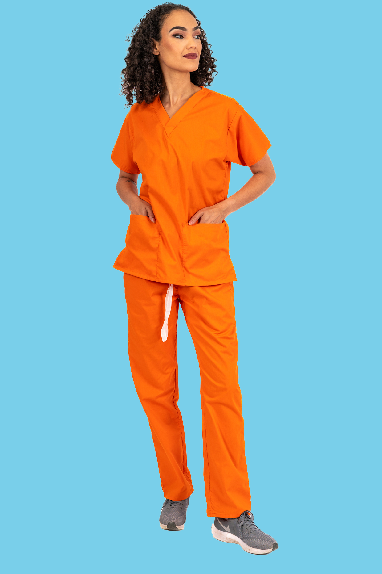 Orange Scrub Set