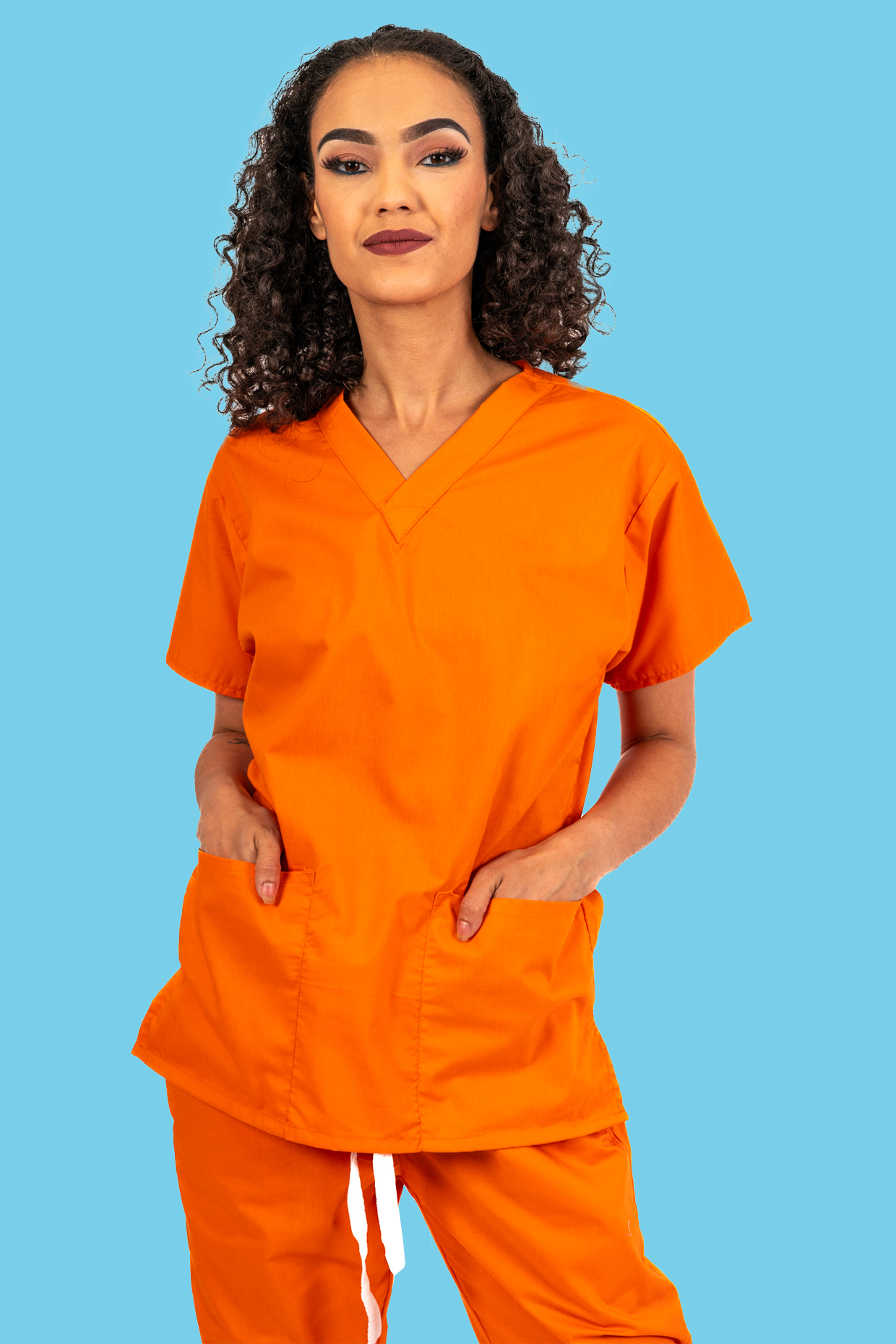 Orange Scrub Top