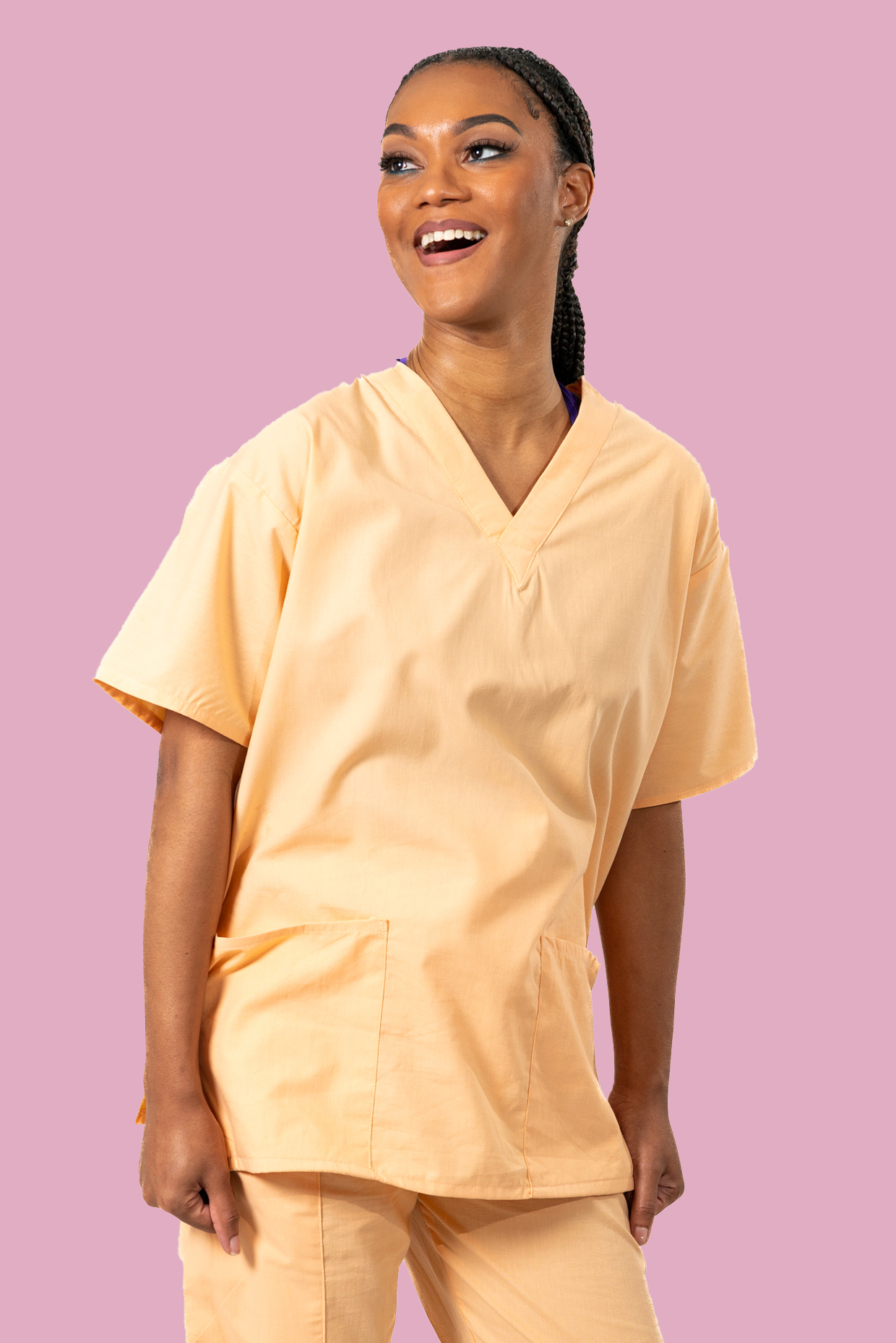 Peach Scrub Top