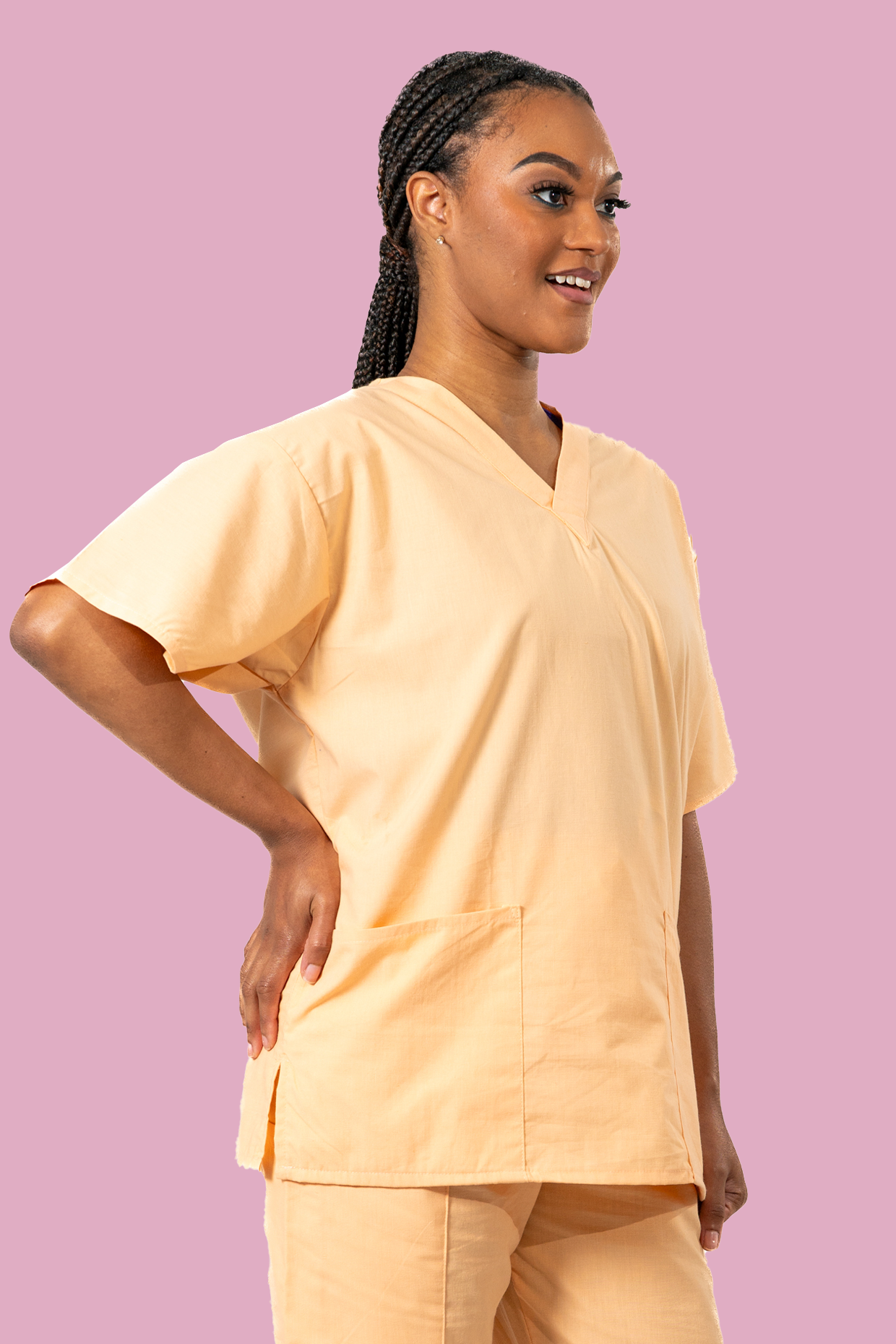 Peach Scrub Top