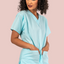 Powder Blue Scrub Top