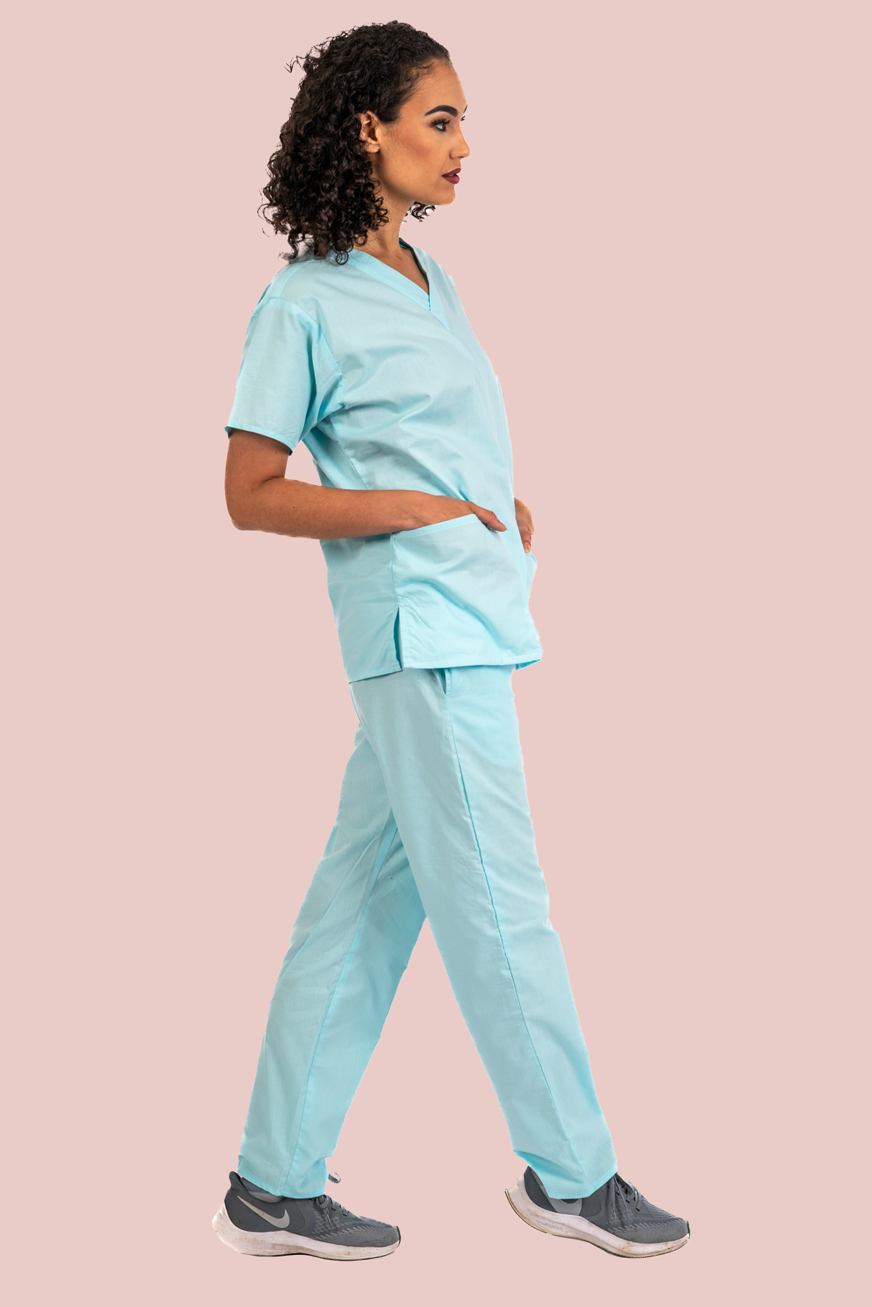 Powder Blue Scrub Set