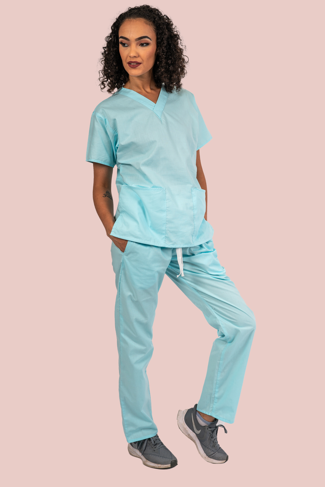 Powder Blue Scrub Set