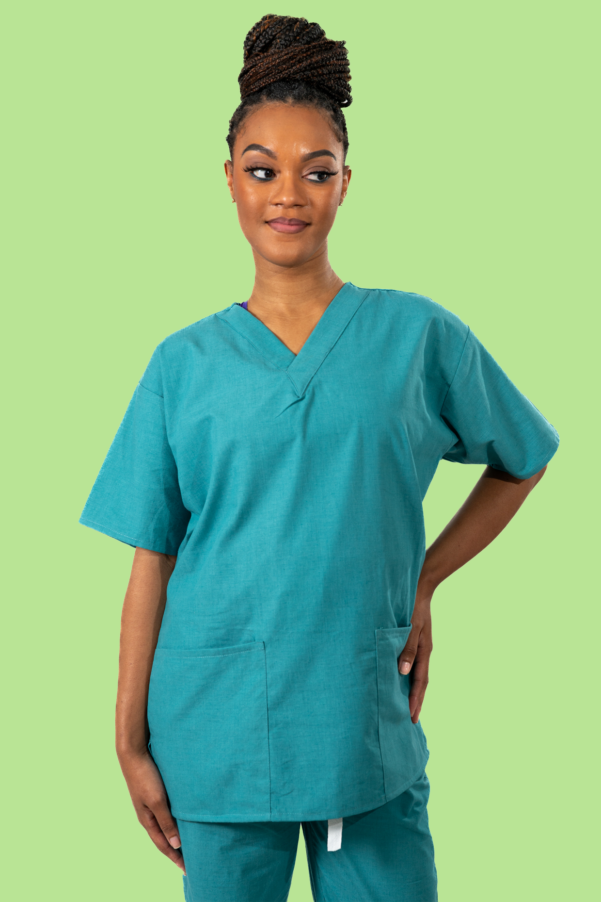 Teal Scrub Top